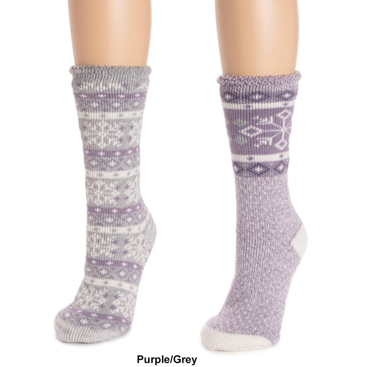 Womens MUK LUKS(R) 2pk. Tall Heat Retain Crew Socks