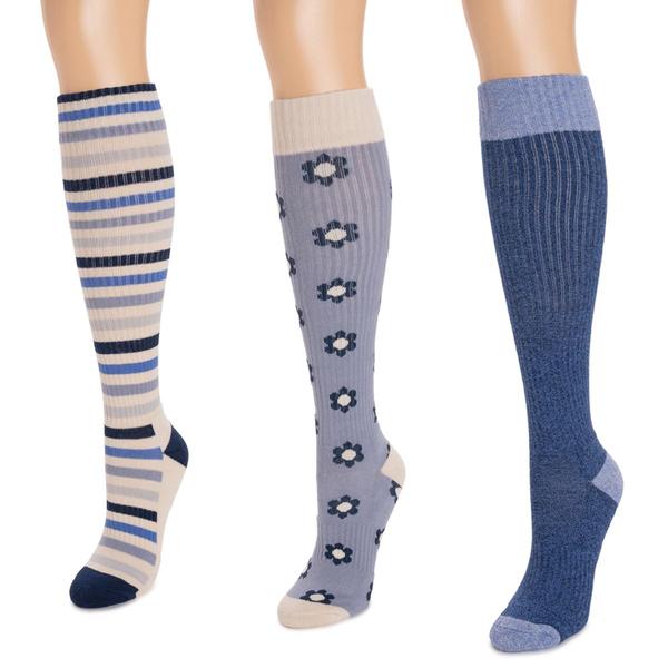 Womens MUK LUKS(R) 3pk. Cotton Compression Knee High Socks alternate view