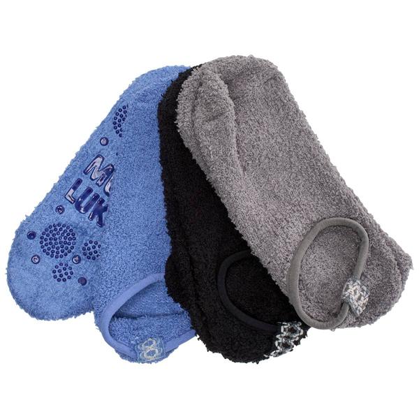 Womens MUK LUKS(R) 3pk. Low Cut Cozy Socks With Grippers