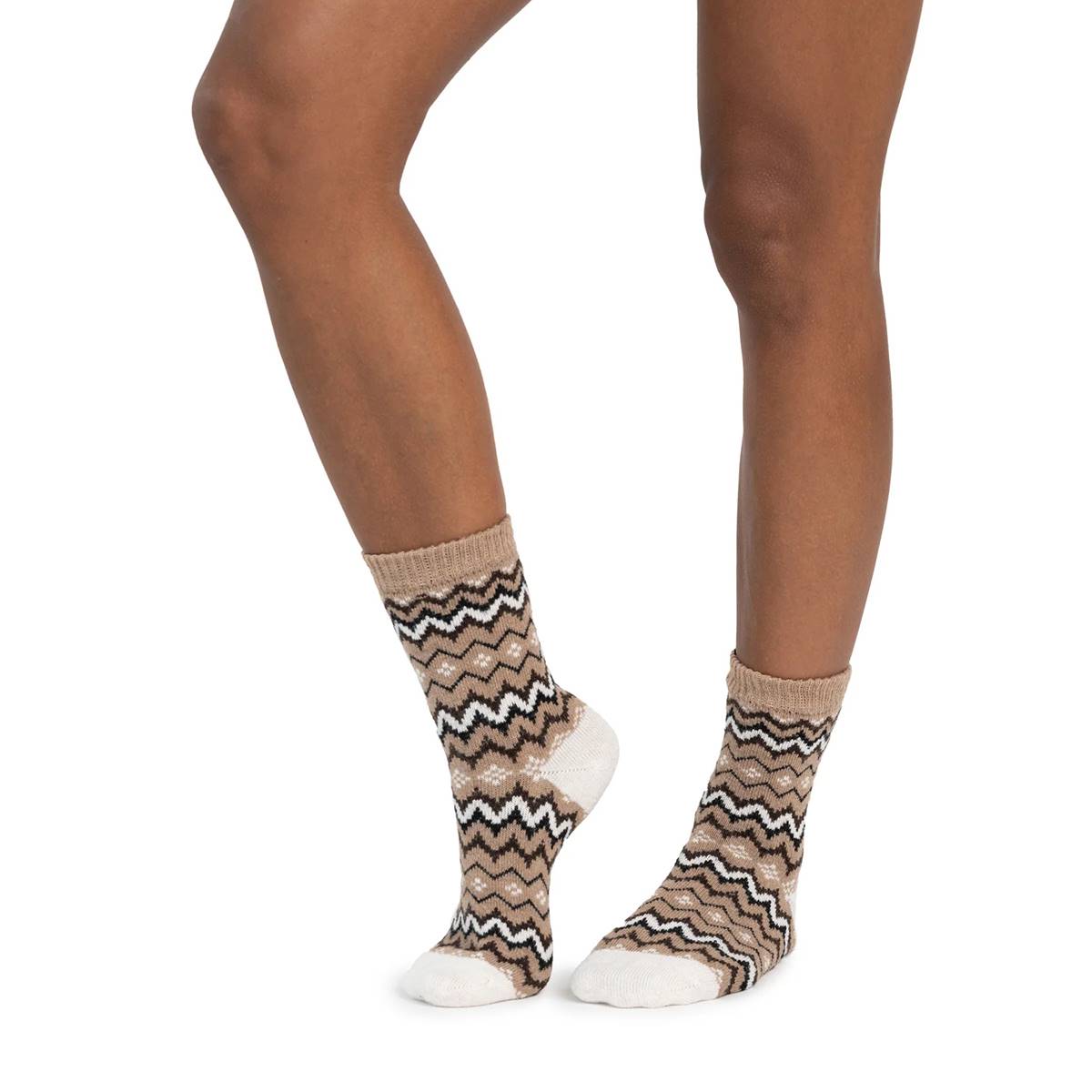 Womens MUK LUKS(R) 4pk. Brown Holiday Boot Socks
