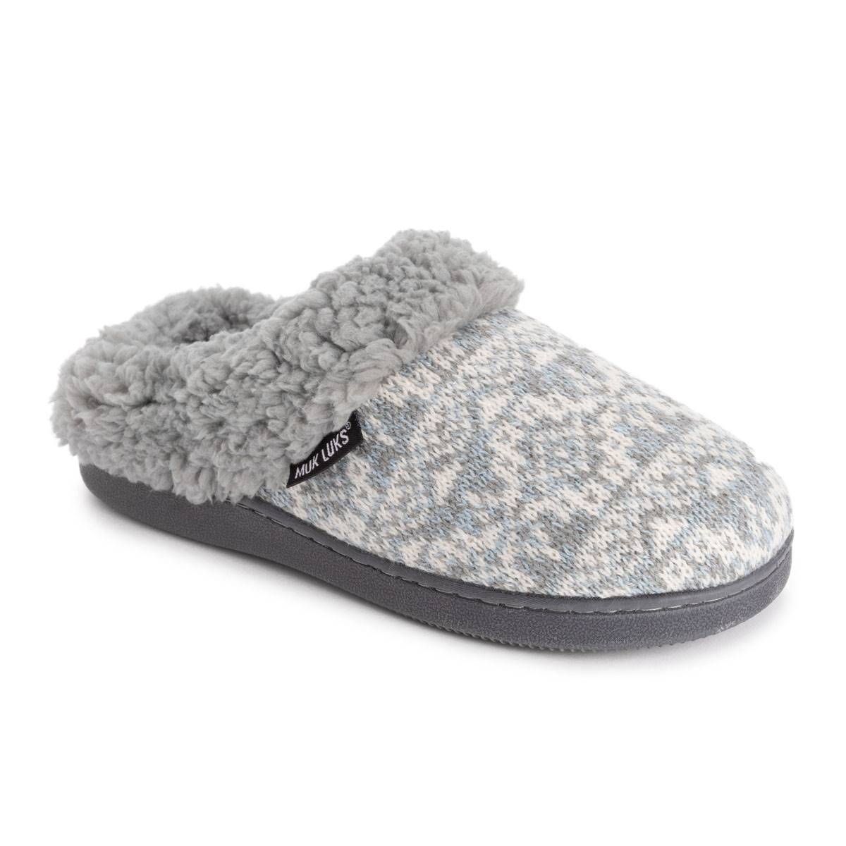 Womens MUK LUKS(R) Suzanne Fair Isle Clog Slippers