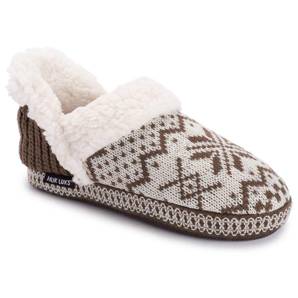 Womens MUK LUKS(R) Magdalena Rouched Slippers - Brown