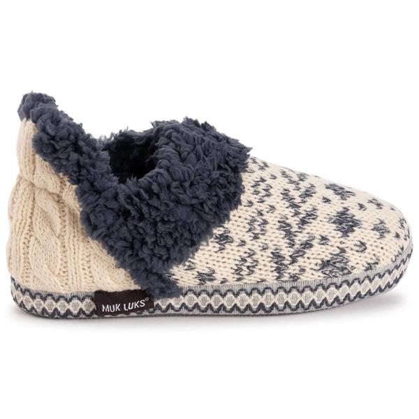 Womens MUK LUKS(R) Magdalena Slippers - Ivory/Denim alternate view