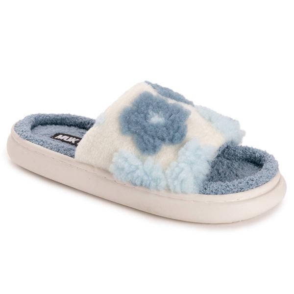 Womens MUK LUKS(R) Marsai Pacific Blue Floral Slide Slippers