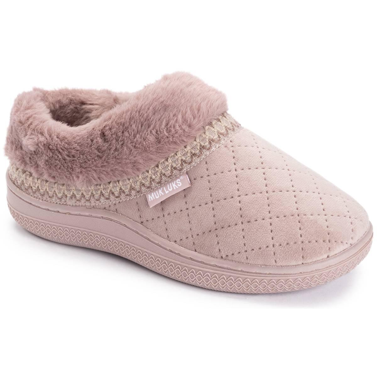 Muk Luks Womens Memory Foam Slip Resistant Clog Slippers, Medium, Blue