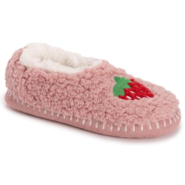 Womens MUK LUKS(R) Sherpa Strawberry Ballerina Slippers