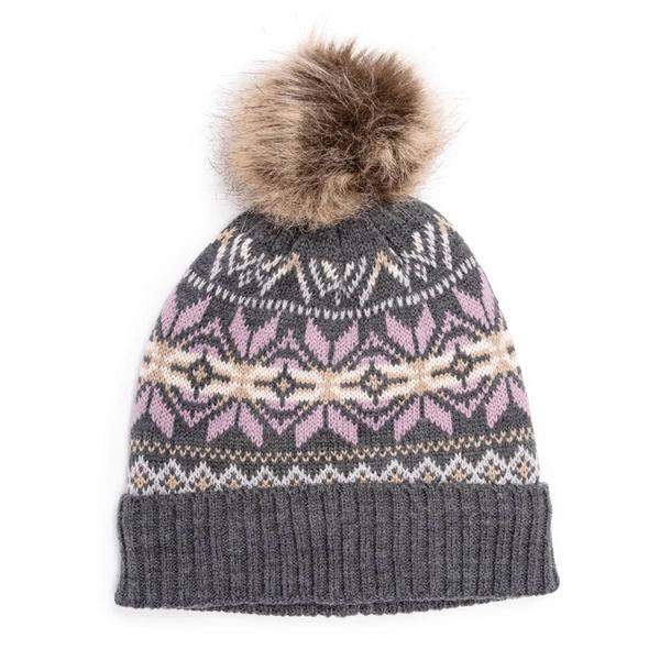 Womens MUK LUKS(R) Wool Blend Cuff Beanie - Grey