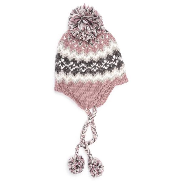 Womens MUK LUKS(R) Chunky Knit Trapper Hat w/Pom alternate view