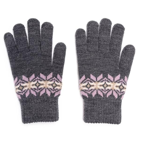 Womens MUK LUKS(R) Wool Blend Gloves - Grey alternate view