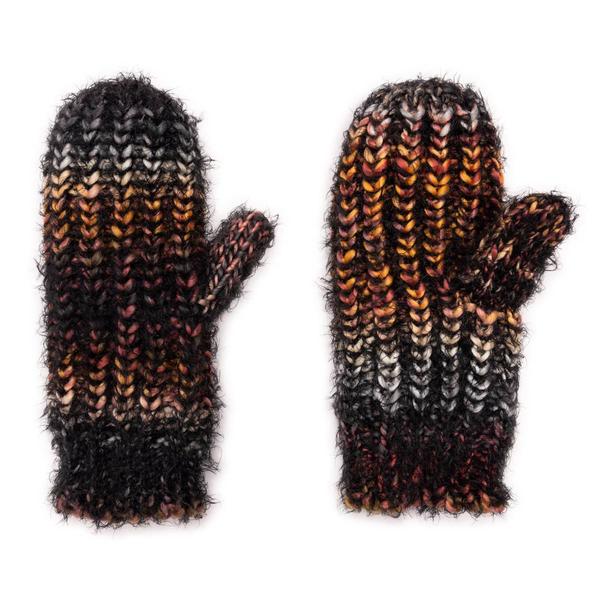 Womens MUK LUKS(R) Chunky Space Dye Eyelash Mitten - Ebony alternate view