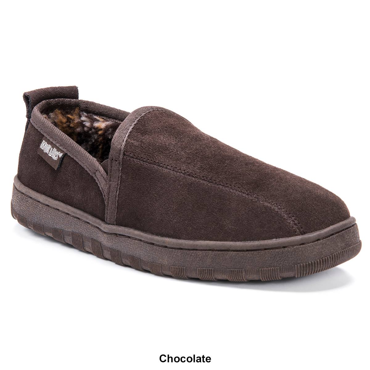 Mens MUK LUKS(R) Eric Berber Suede Slippers