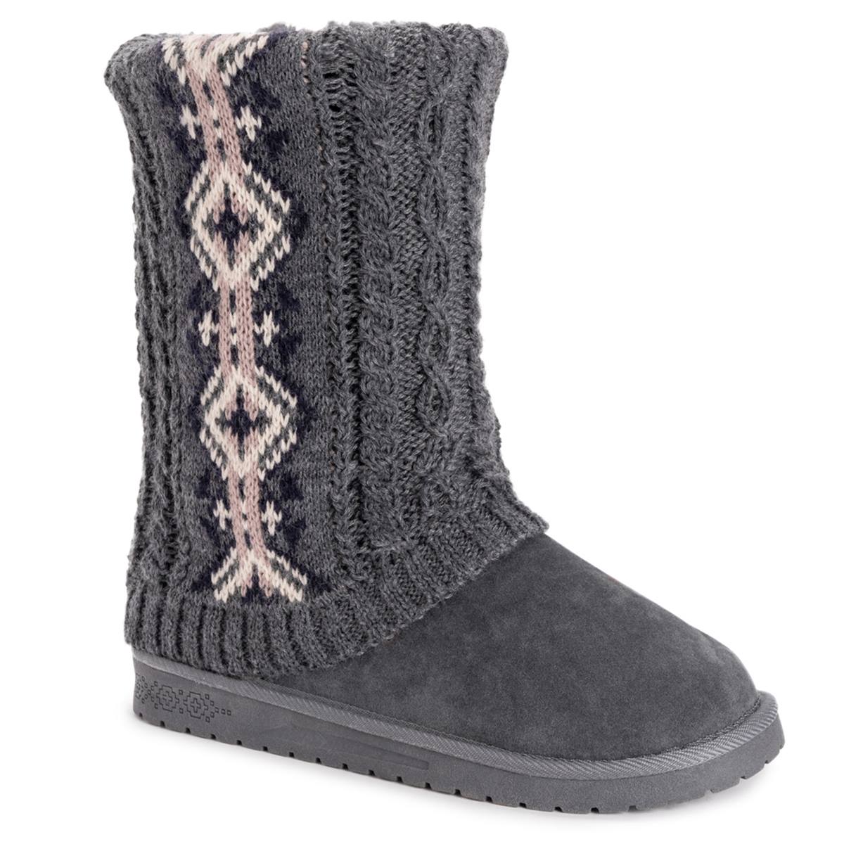 Womens Essentials By MUK LUKS(R) Cheryl Fair Isle Ankle Boots