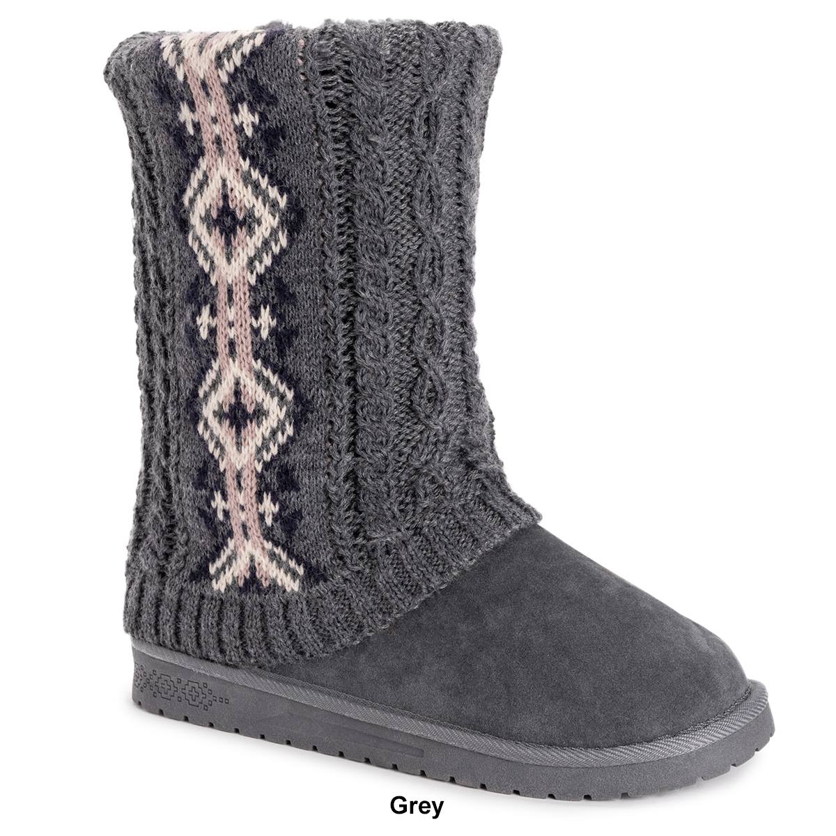 Womens Essentials By MUK LUKS(R) Cheryl Fair Isle Ankle Boots