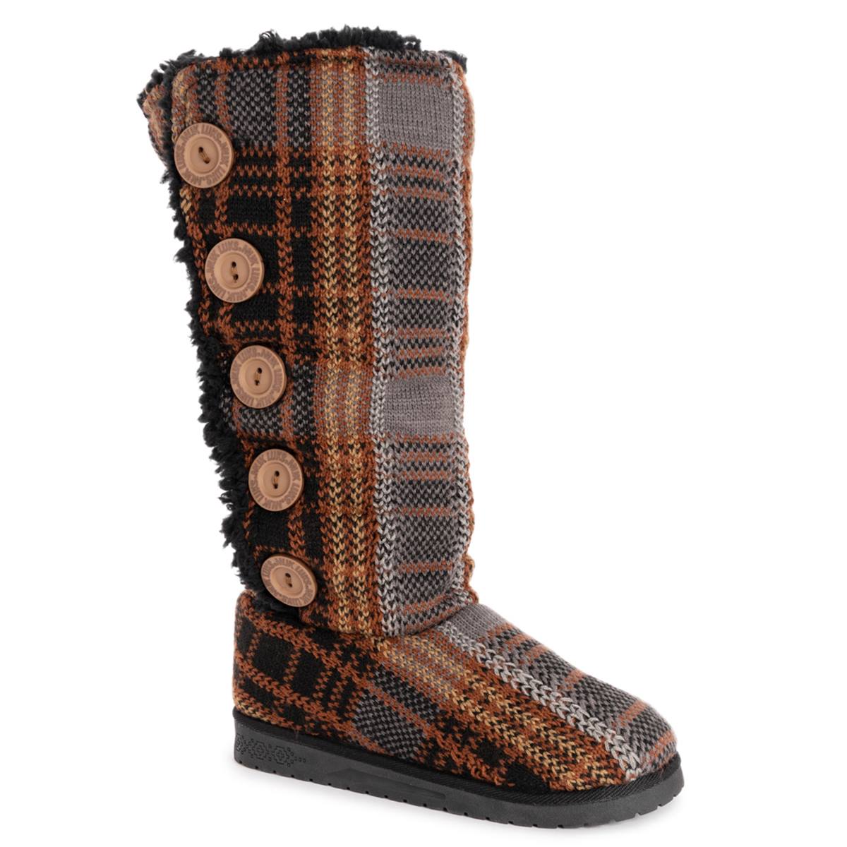 Womens Essentials By MUK LUKS(R) Malena Plaid Mid Calf Boots