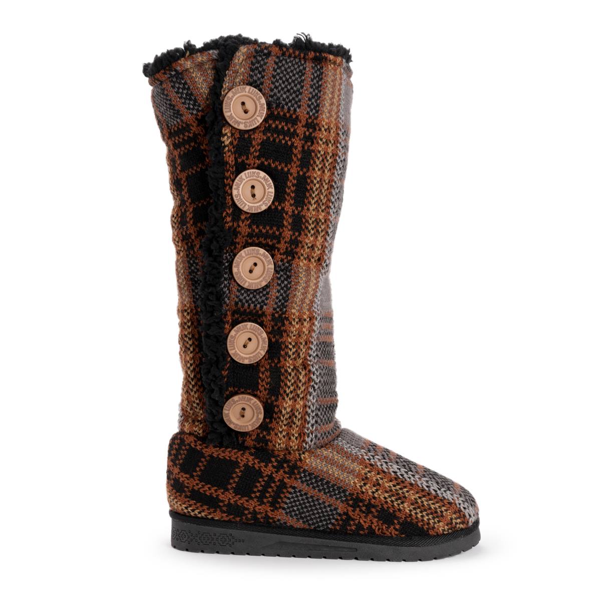 Womens Essentials By MUK LUKS(R) Malena Plaid Mid Calf Boots