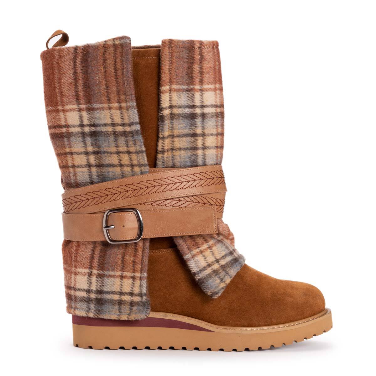 Womens MUK LUKS(R) Slope Nikki Plaid Mid Calf Boots