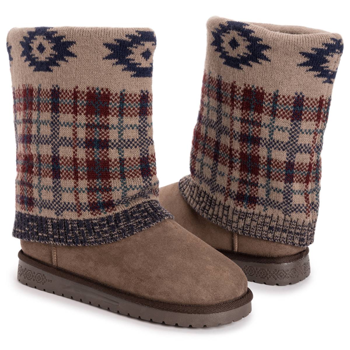 Womens Essentials By MUK LUKS(R) Cheryl Plaid Slipper Boots