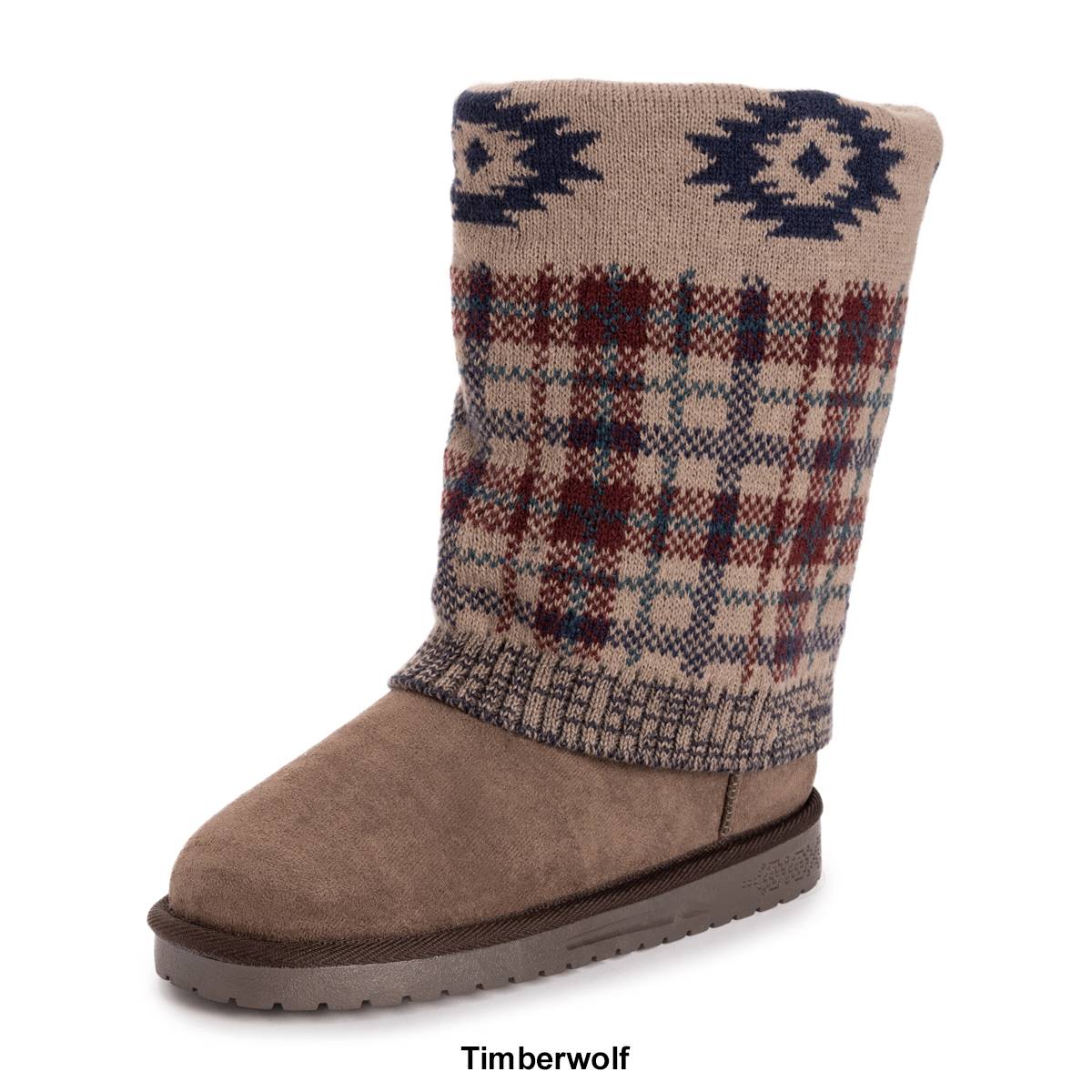 Womens Essentials By MUK LUKS(R) Cheryl Plaid Slipper Boots