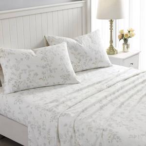 Laura Ashley(R) Fawna Cotton Flannel Sheet Set alternate view