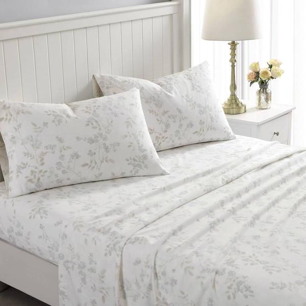 Laura Ashley(R) Fawna Cotton Flannel Sheet Set alternate view