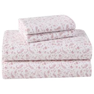 Laura Ashley(R) Paisley Prance Cotton Flannel Sheet Set