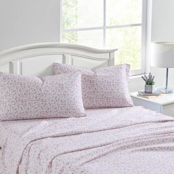 Laura Ashley(R) Paisley Prance Cotton Flannel Sheet Set alternate view