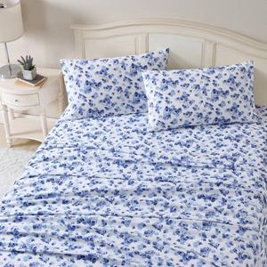Laura Ashley(R) Emelisa Cotton Flannel Sheet Set alternate view