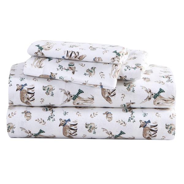 Eddie Bauer Woodland Friends Cotton Flannel Sheet Set alternate view