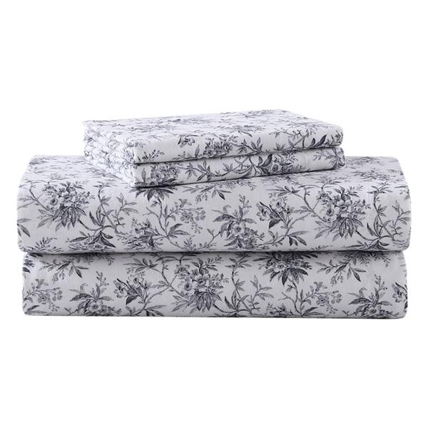Laura Ashley(R) Faye Toile Cotton Flannel Sheet Set