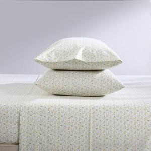 Laura Ashley(R) Evie 100% Cotton Percale Yellow Floral Sheet Set alternate view