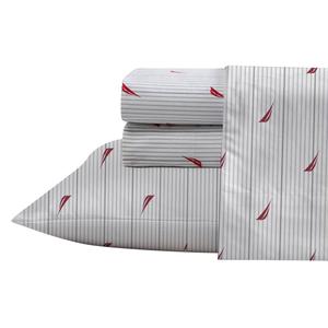Nautica Audley Stripe Cotton Percale Twin Sheet Set