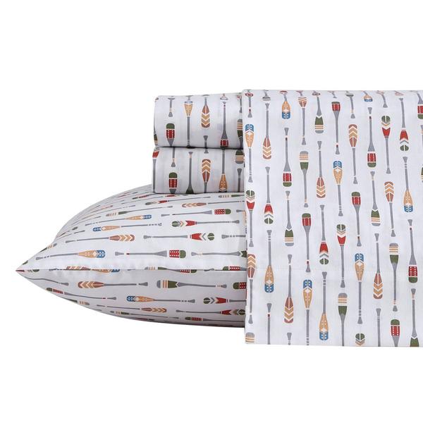 Eddie Bauer Canoe Lake Paddle Cotton Percale Sheet Set