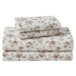 Laura Ashley(R) Le Fleur Cotton Flannel Sheet Set