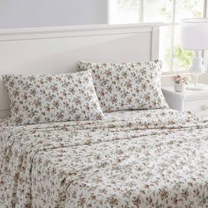 Laura Ashley(R) Le Fleur Cotton Flannel Sheet Set alternate view