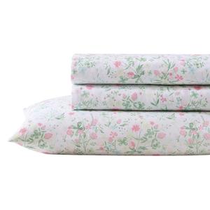 Laura Ashley(R) Posey Dance Microfiber Floral Sheet Set alternate view