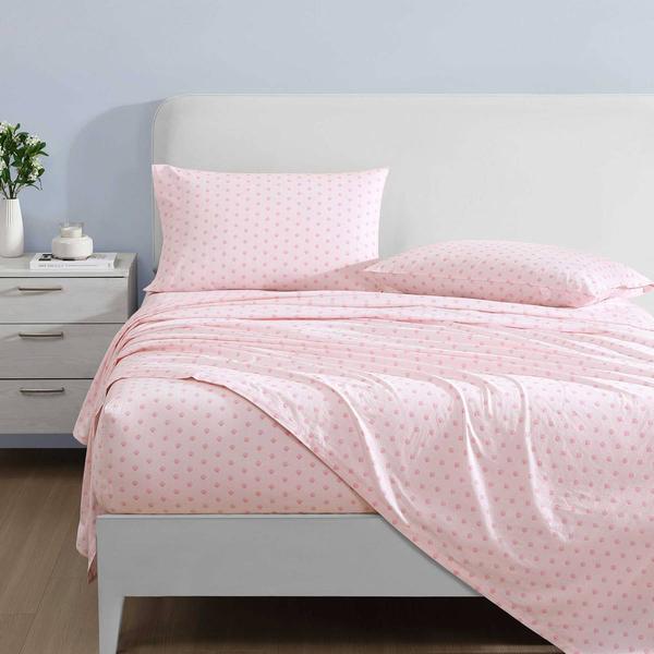 Laura Ashley(R) Scallop Dollop 100% Cotton Percale Sheet Set