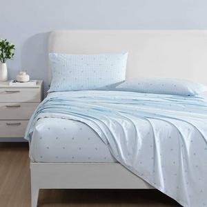 Laura Ashley(R) Turtle Gingham 100% Percale Cotton Sheet Set