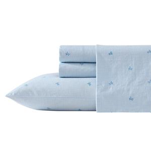 Laura Ashley(R) Turtle Gingham 100% Percale Cotton Sheet Set alternate view