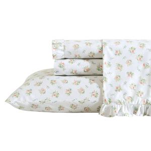 Laura Ashley(R) Roseford 100% Cotton Percale Floral Sheet Set alternate view