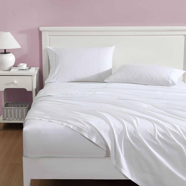 Laura Ashley(R) Scallop Embroidered 100% Cotton Percale Sheet Set alternate view
