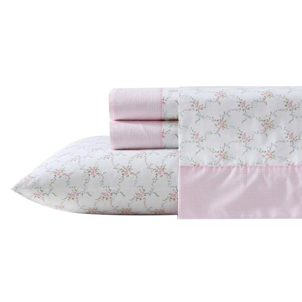 Laura Ashley(R) Lynda 100% Cotton Percale Floral Sheet Set alternate view