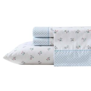 Laura Ashley(R) Harperette 100% Cotton Percale Sheet Set alternate view