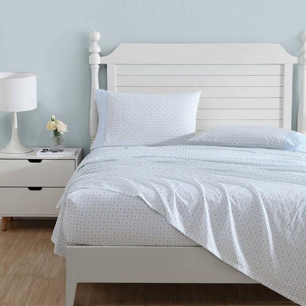Laura Ashley(R) Kate 100% Cotton Percale Sheet Set
