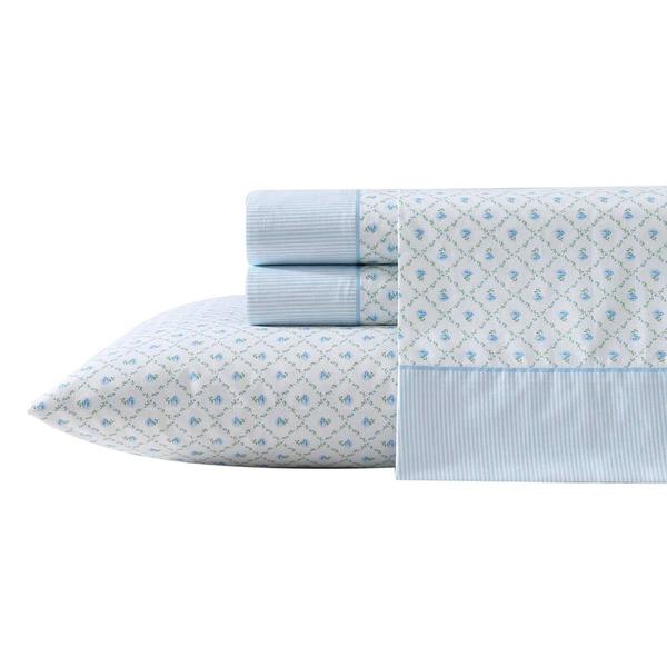 Laura Ashley(R) Kate 100% Cotton Percale Sheet Set alternate view