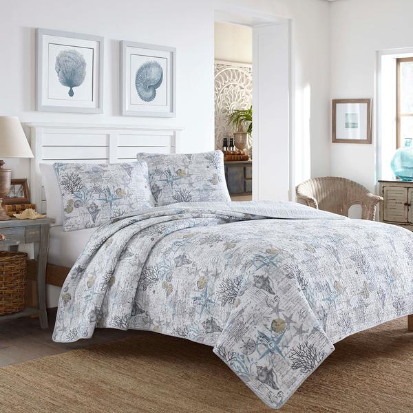Tommy Bahama Beach Bliss Pelican 136TC 3pc. Quilt Set
