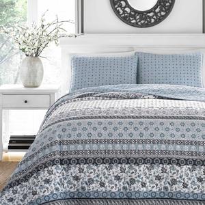 Stone Cottage Bexley 136 Thread Count Reversible 3pc. Quilt Set