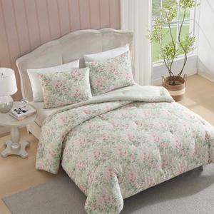 Laura Ashley(R) Arden Floral Reversible 7pc. Comforter Set alternate view
