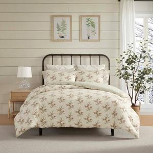 Laura Ashley(R) Jessika Cotton Flannel Reversible 3pc Comforter Set