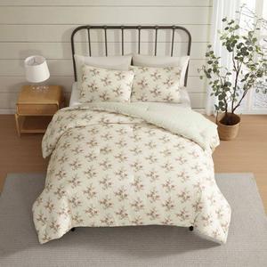 Laura Ashley(R) Jessika Cotton Flannel Reversible 3pc Comforter Set alternate view