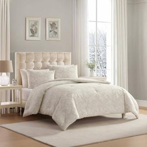 Laura Ashley(R) Meredith Flannel Cotton 3pc. Comforter Set alternate view